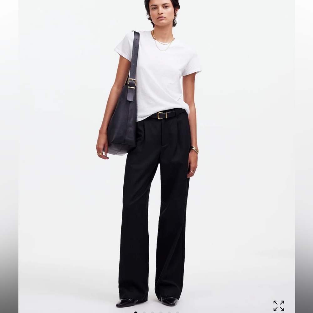 NWT Madewell Slouchy Straight Pants in Drapey Twill